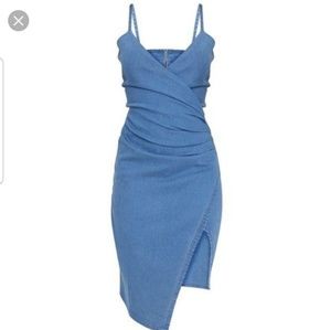 Amalia Blue Strappy Cami Denim Dress